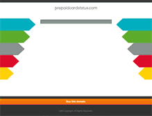 Tablet Screenshot of prepaidcardststus.com